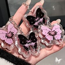 Cappuvini Lucky Butterfly Keychain Lip Gloss - 4 Colors - 44B# White Peach - 2g