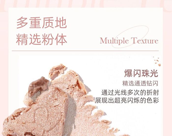 Dreamy Star Sand 6-Color Eyeshadow Palette - 3 Types - 01# Strawberry Dream - 11.2g