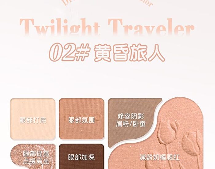 Dreamy Star Sand 6-Color Eyeshadow Palette - 3 Types - 01# Strawberry Dream - 11.2g