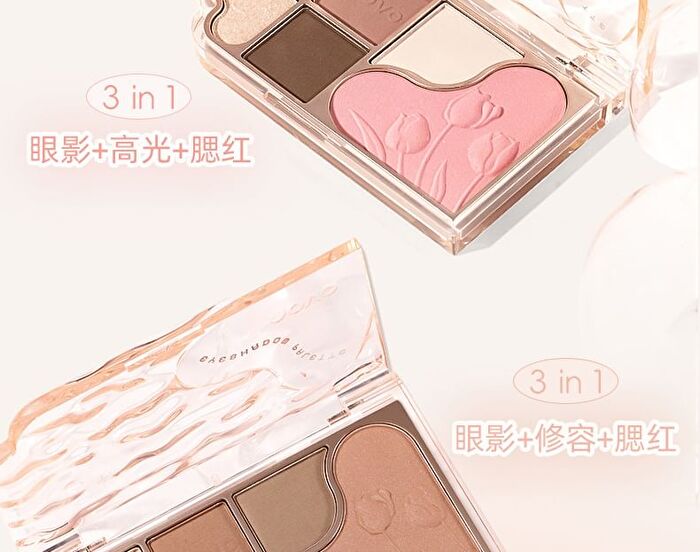 Dreamy Star Sand 6-Color Eyeshadow Palette - 3 Types - 01# Strawberry Dream - 11.2g