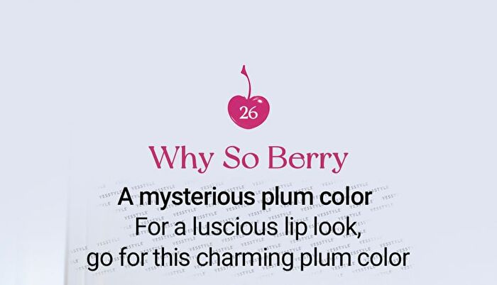 Ink Mood Glowy Tint Soda Café Collection - 3 Colors - #26 Why So Berry