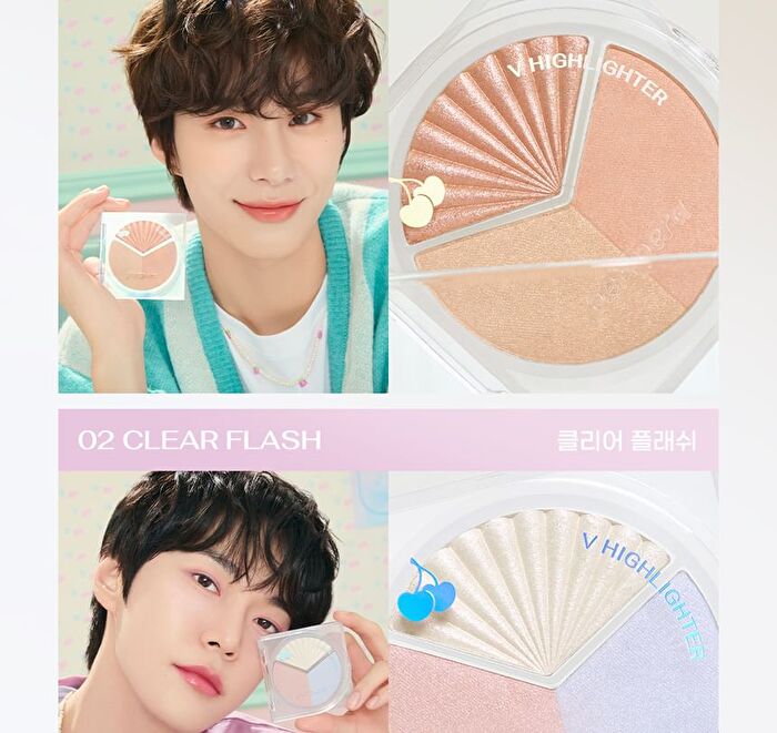 V Highlighter Soda Café Collection - 2 Colors - #02 Clear Flash