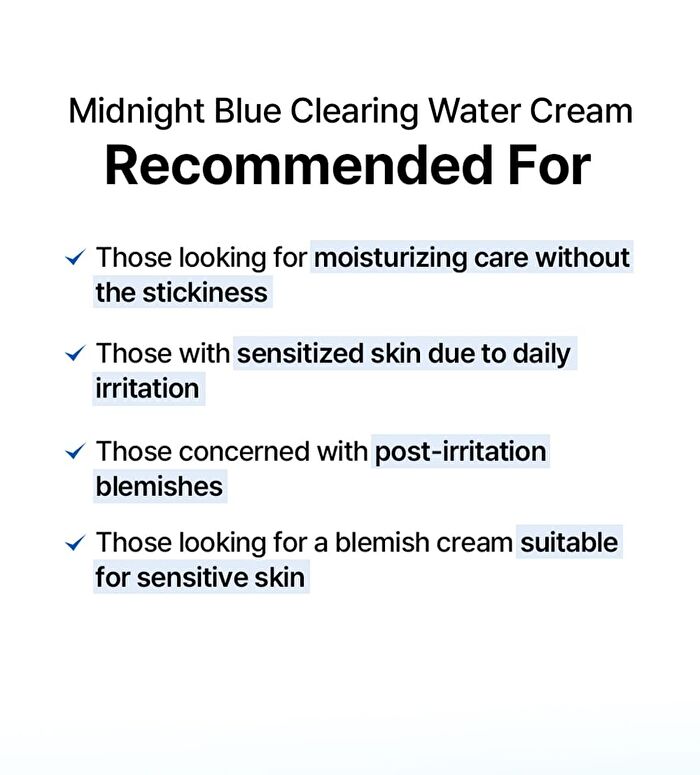 Midnight Blue Clearing Water Cream - 50g