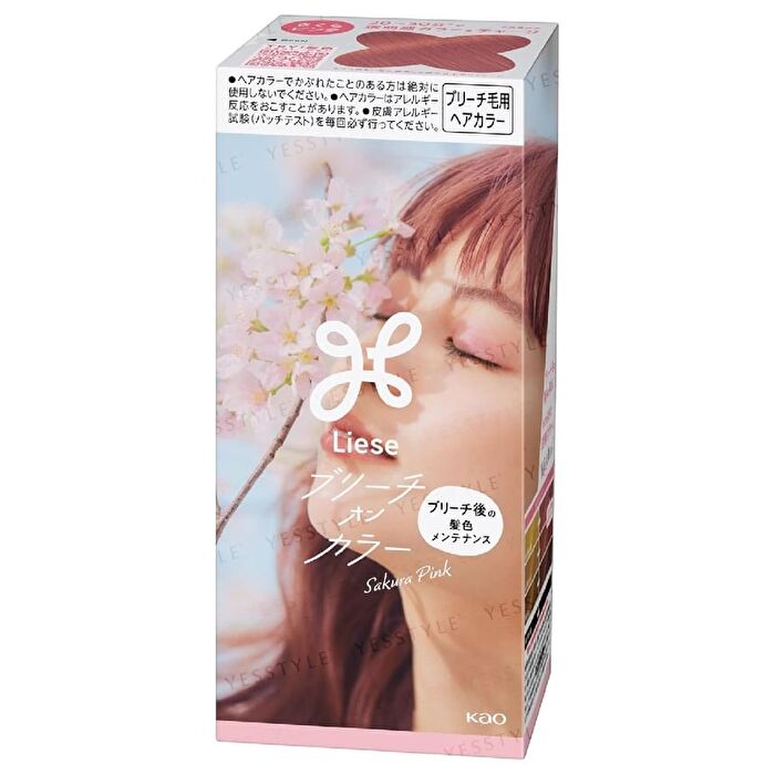 Liese Bleach On Color Bubble Hair Color Kit - Sakura Pink - 108ml