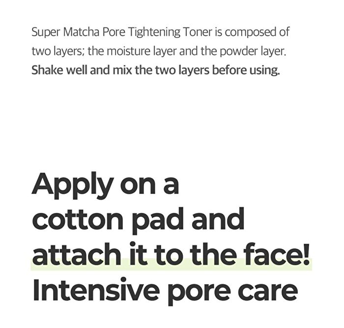 Super Matcha Pore Tightening Toner - 2024 Version - 150ml