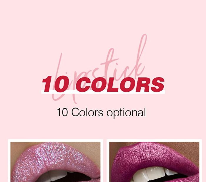 Shining Metallic Pearlescent Lipstick - 10 Colors - 05# - 3.5g