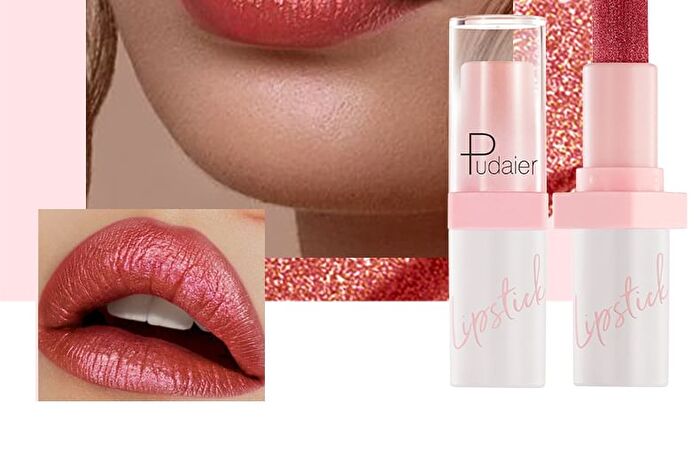 Shining Metallic Pearlescent Lipstick - 10 Colors - 05# - 3.5g