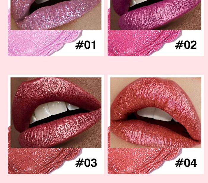 Shining Metallic Pearlescent Lipstick - 10 Colors - 05# - 3.5g