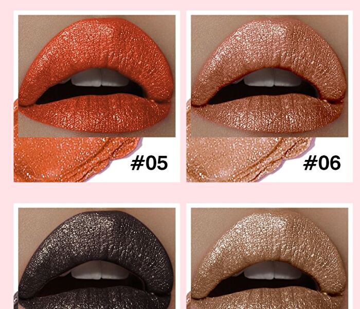 Shining Metallic Pearlescent Lipstick - 10 Colors - 05# - 3.5g