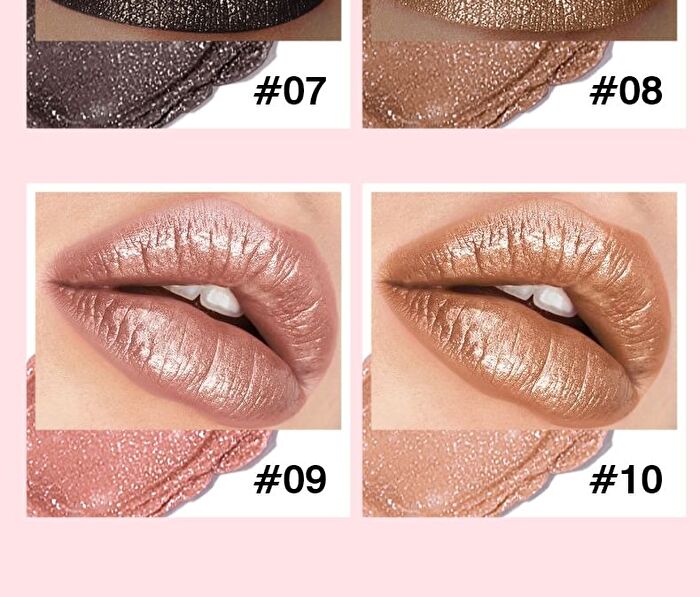 Shining Metallic Pearlescent Lipstick - 10 Colors - 05# - 3.5g