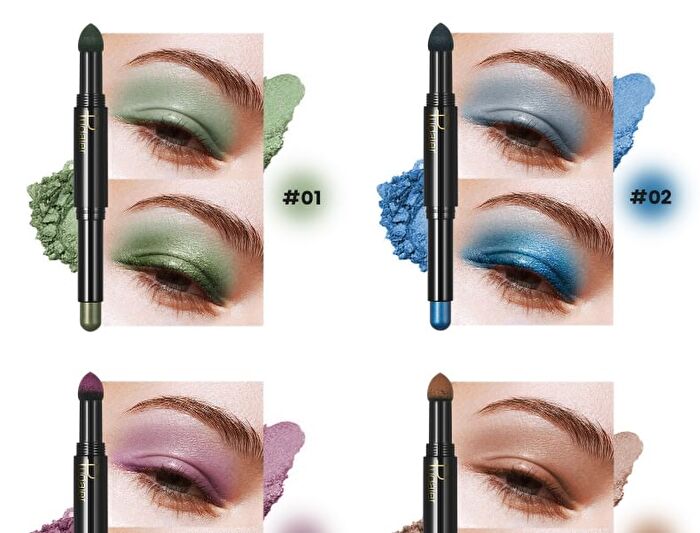 Dual-Ended Smokey Eyeshadow Stick - 6 Colors - 06# Black - 3.5g