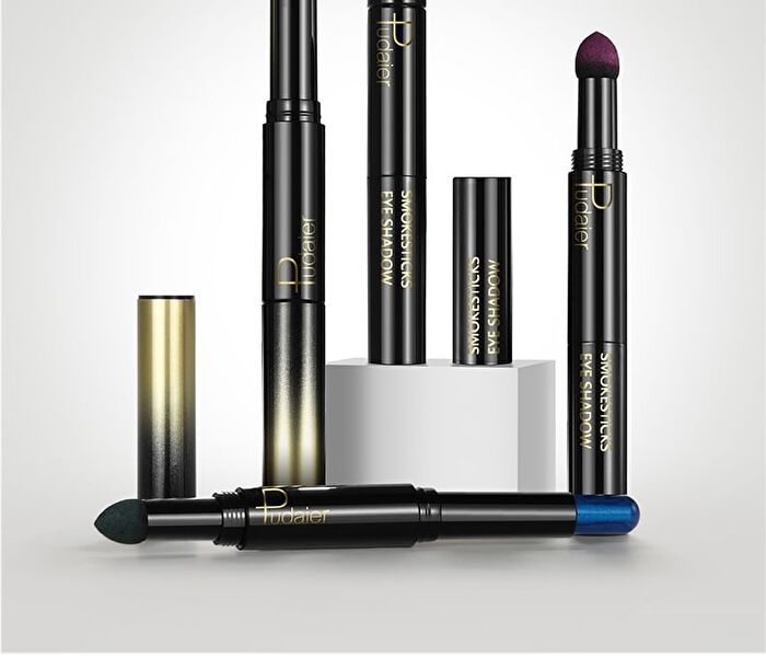 Dual-Ended Smokey Eyeshadow Stick - 6 Colors - 06# Black - 3.5g