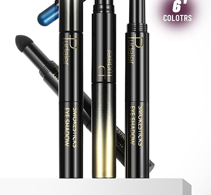 Dual-Ended Smokey Eyeshadow Stick - 6 Colors - 06# Black - 3.5g