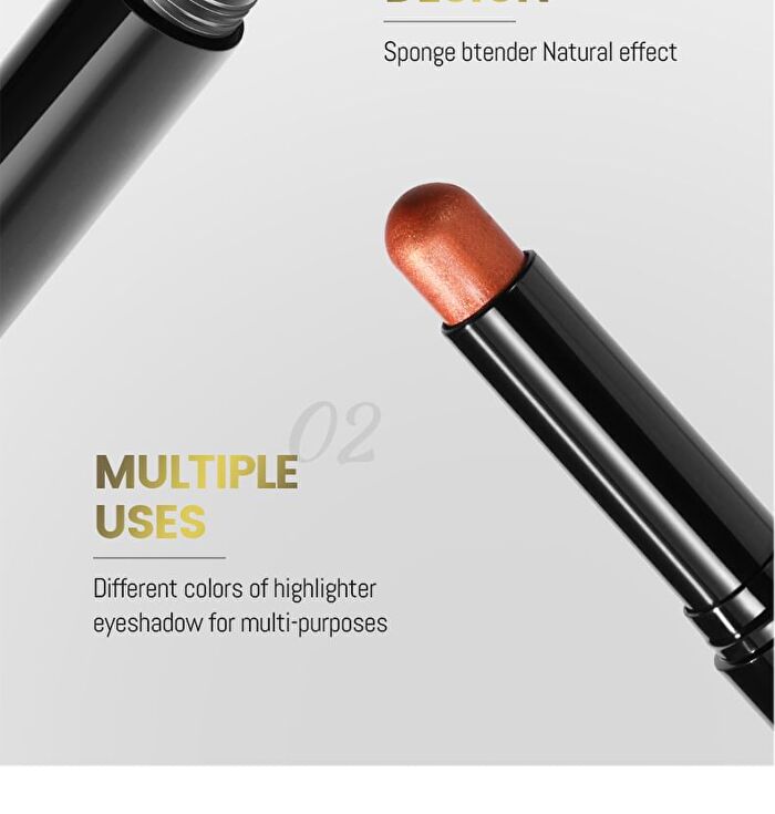 Dual-Ended Smokey Eyeshadow Stick - 6 Colors - 06# Black - 3.5g