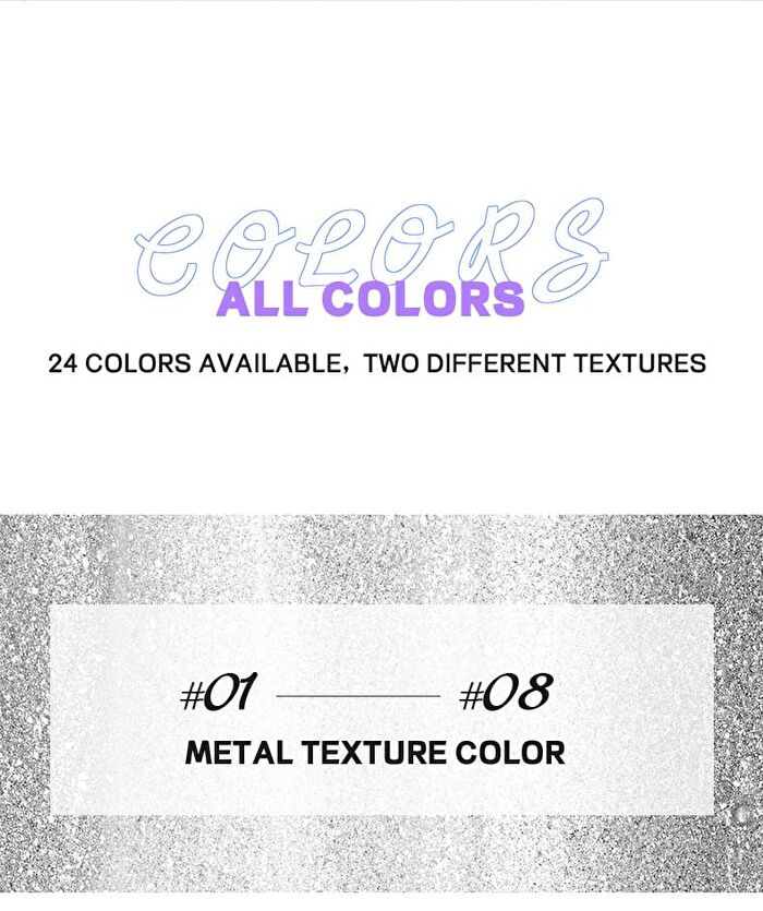 Metallic Color Eyeliner - 8 Colors - 01# - 1.5g