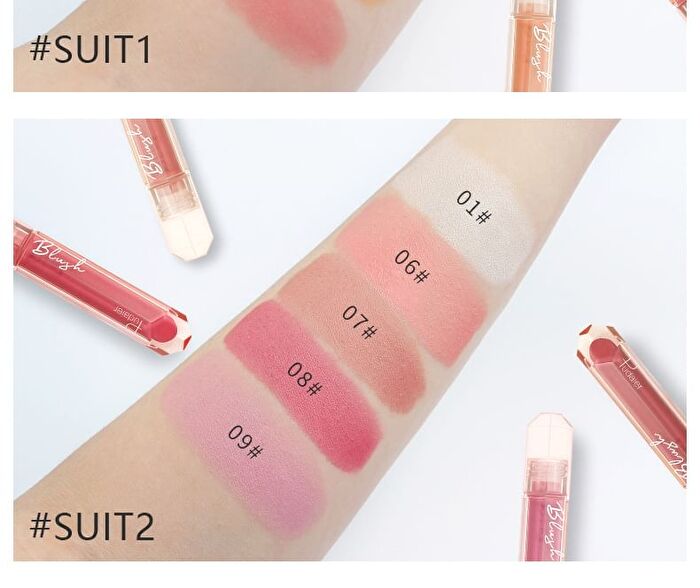Silky Light Liquid Blush Set - 2 Types - 01# (6g x 5pcs)