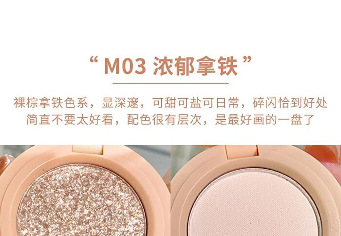 Eyeshadow and Blush Palette - 3 Colors - #M1