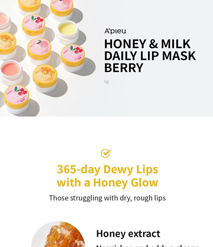 & Milk Daily Lip Mask - 3 Types - Honey