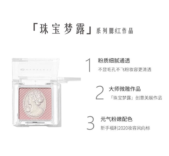 Colorrose Jewelry Monroe Series Embossed Blusher - 4 Colors - CR1019# Iris Purple - 2.6g
