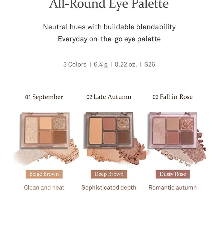 All-round Eye Palette - 3 Colors - #02 Late Autumn