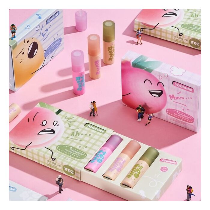 Toorune Tiny Sweet Lip Gloss Set - 2 Types - F02# (1.9g x 3)