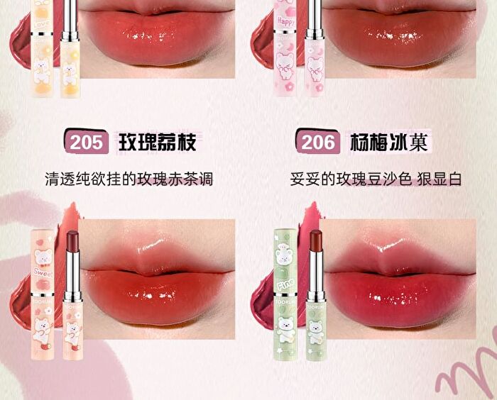 Toorune Cloud Bear Light Color Lipstick - 6 Colors - 206# bayberry - 1.8g