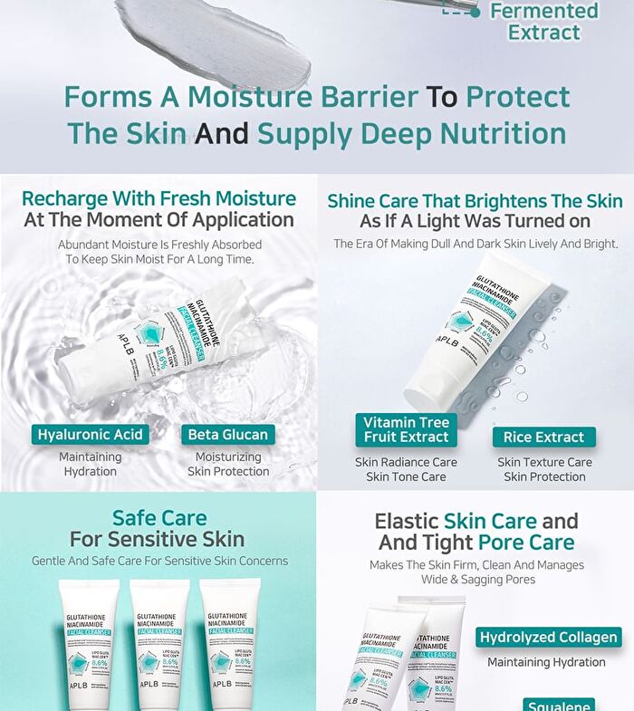 Aplb Glutathione Niacinamide Facial Cleanser Set - 2 pcs