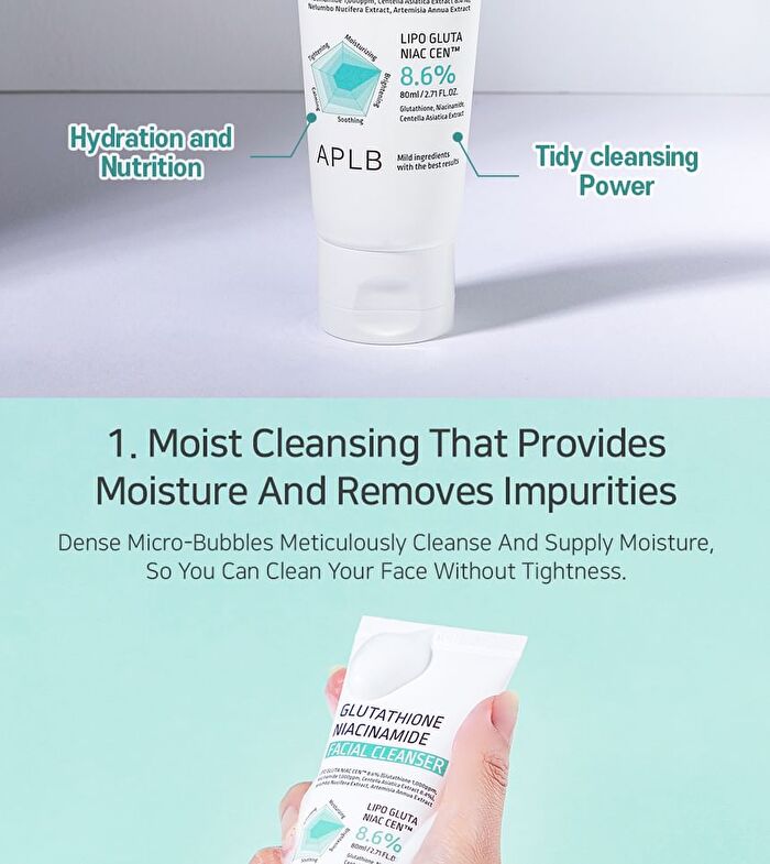 Aplb Glutathione Niacinamide Facial Cleanser Set - 2 pcs
