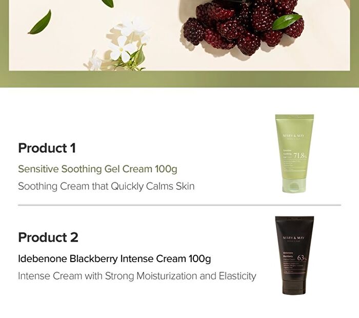 Soothing Gel Cream + Idebenone Blackberry Cream Duo Set - 2 pcs