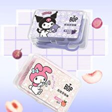 Bop Disposable Plastic Stemmed Twin-Line Fresh Floss Stick - 2 Flavors - Vitality Peach - 50pcs