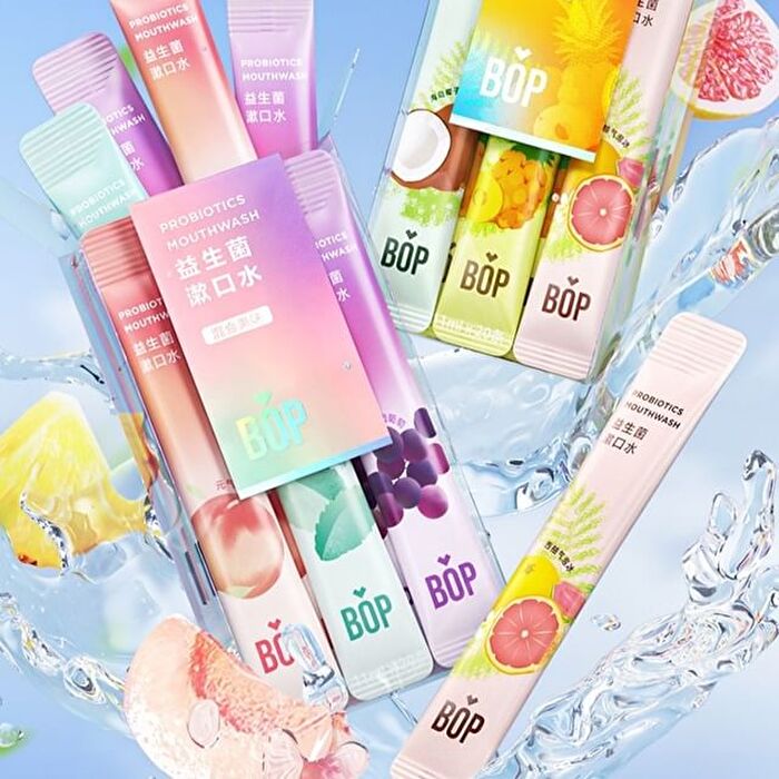Bop Fruity Probiotics Freshen Mouthwash - 4 Types - Succulent Grape (11ml x 20pcs)