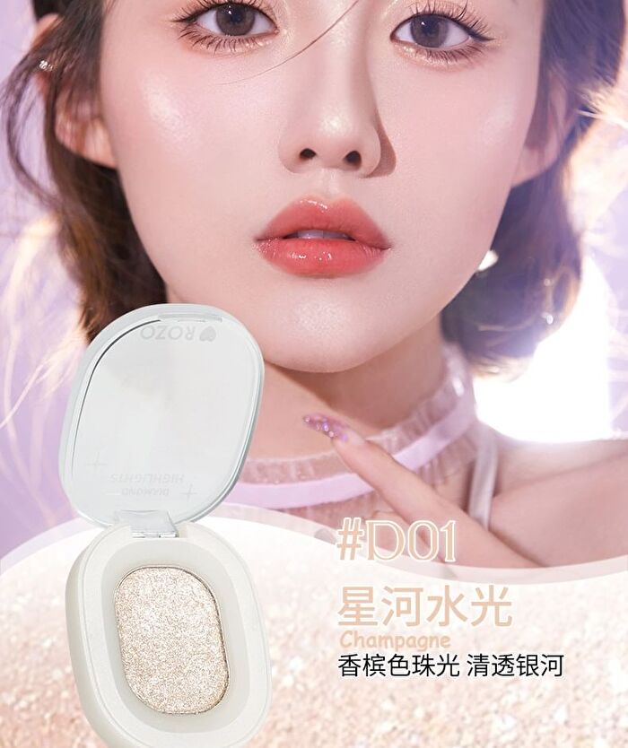 Rozo Galaxy Pearl Highlighter - 3 Shades - D03# Rose Gold - 3g