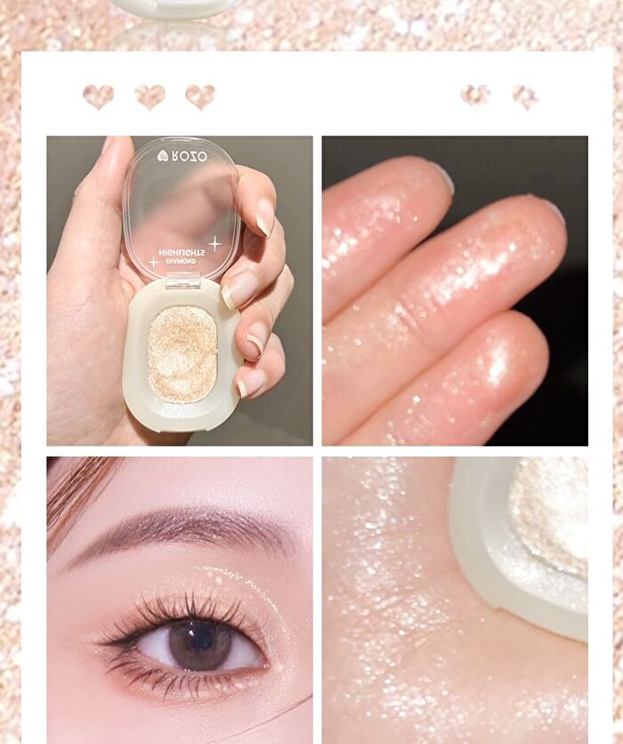 Rozo Galaxy Pearl Highlighter - 3 Shades - D03# Rose Gold - 3g
