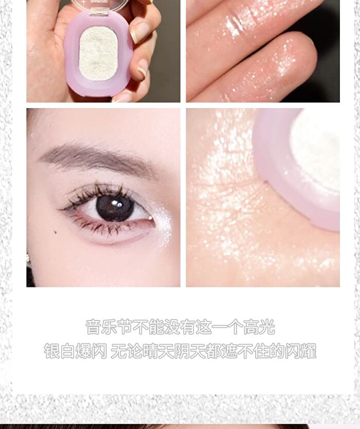 Rozo Galaxy Pearl Highlighter - 3 Shades - D03# Rose Gold - 3g