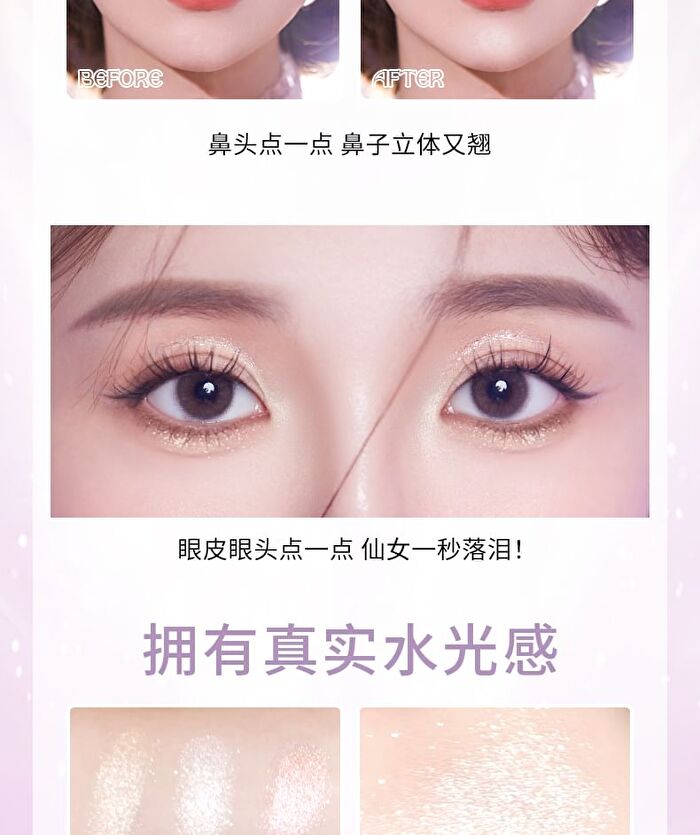 Rozo Galaxy Pearl Highlighter - 3 Shades - D03# Rose Gold - 3g