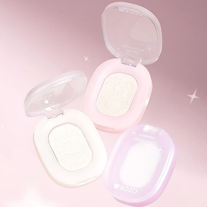 Rozo Galaxy Pearl Highlighter - 3 Shades - D03# Rose Gold - 3g