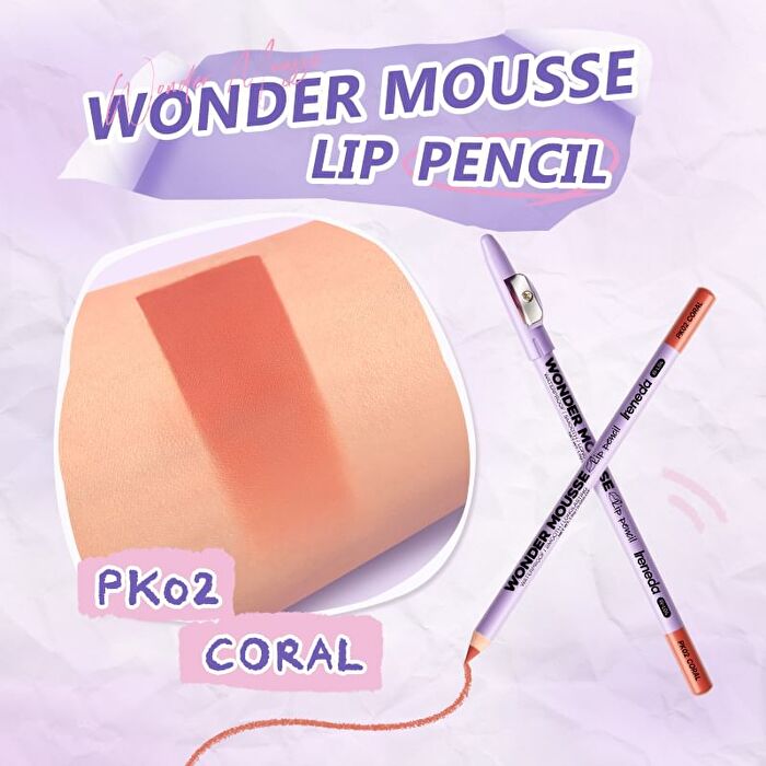 Ireneda Wonder Mousse Lip Pencil - 6 Colors - BB06# Maroon - 1.6g