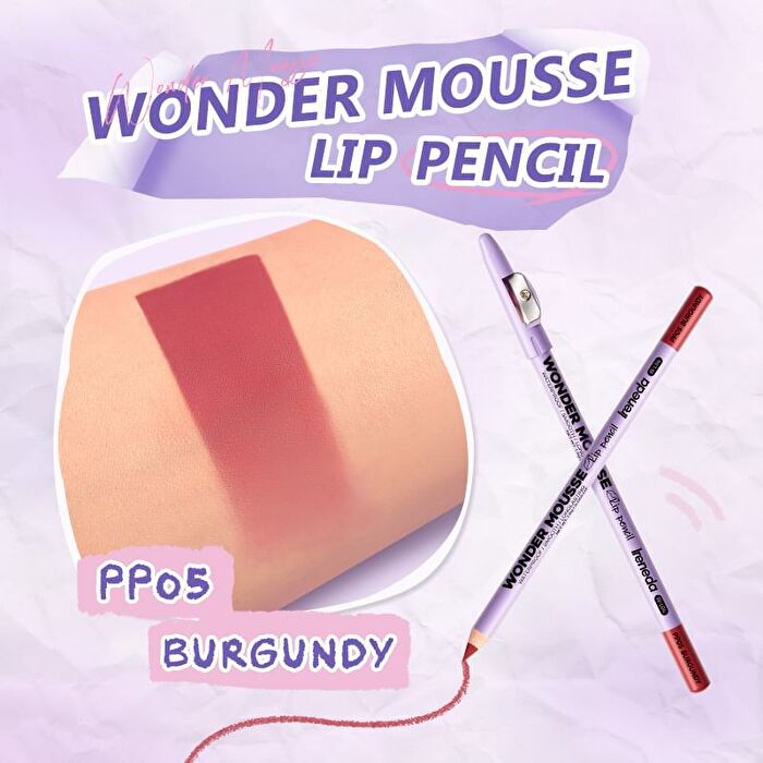 Wonder Mousse Lip Pencil - 6 Colors - BB03# Mahogany - 1.6g
