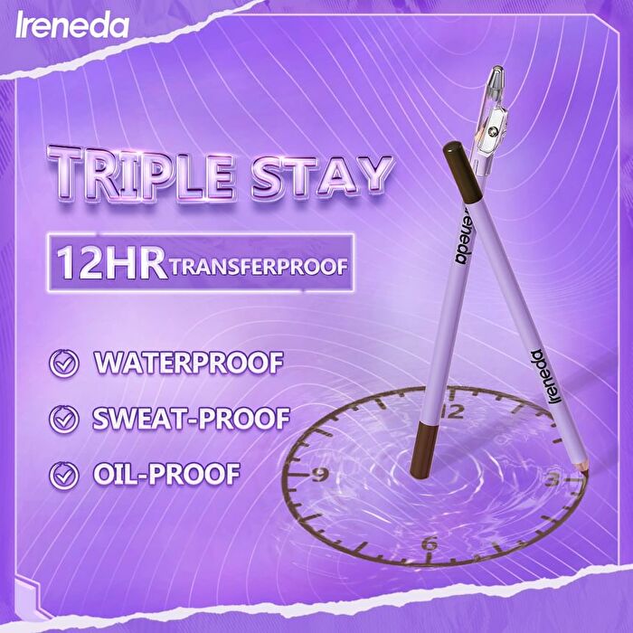 Ireneda Precision Eyebrow Pencil - 2 Colors - 01# Dark Brown - 1.6g