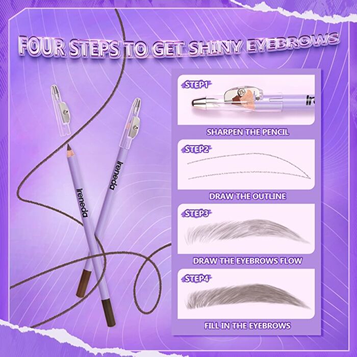 Ireneda Precision Eyebrow Pencil - 2 Colors - 01# Dark Brown - 1.6g