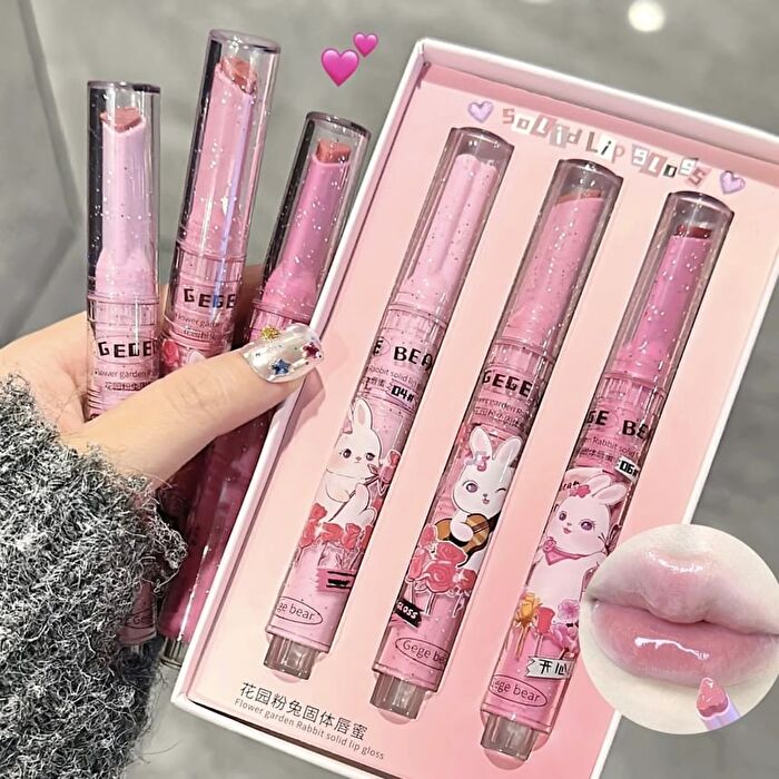 Set of 3: Heart Shaped Lip Gloss (4-6) - #Lip Gloss Set (4-6)