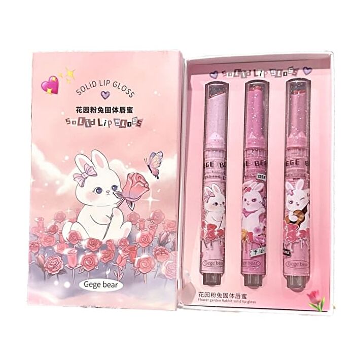 Set of 3: Heart Shaped Lip Gloss (4-6) - #Lip Gloss Set (4-6)