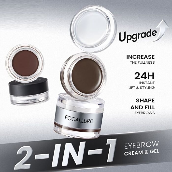 Focallure 2 in 1 Eyebrow Cream & Gel - 3 Colors - #BR03 Black Tea - 2.5g