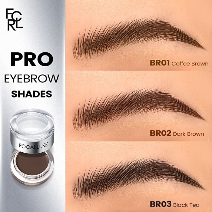 Focallure 2 in 1 Eyebrow Cream & Gel - 3 Colors - #BR03 Black Tea - 2.5g
