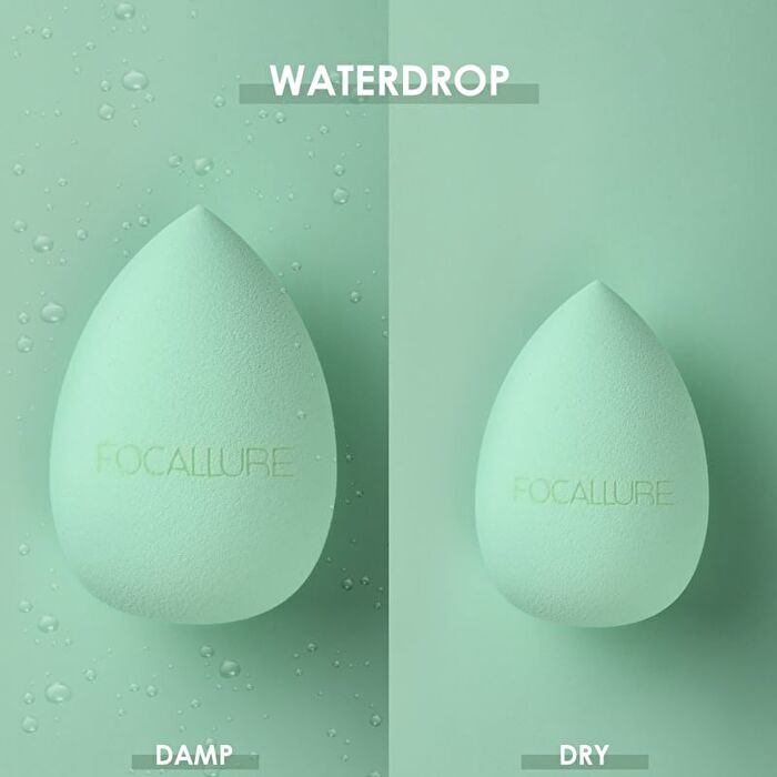 Focallure Match Max Make Up Sponge - Waterdrop Shape - #04 Mint Green - 1pc