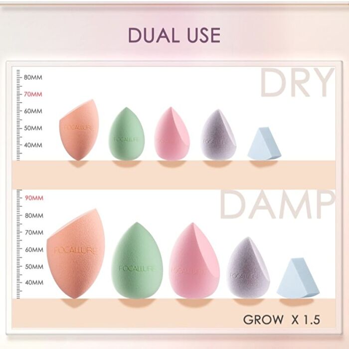 Focallure Match Max Make Up Sponge - One Cut Heart - #06 Soft Pink  - 1pc
