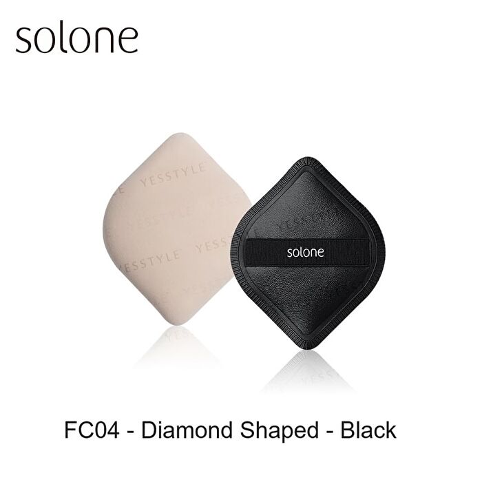 Elastic Souffle Makeup Puff - FC04 - Diamond Shaped - Black