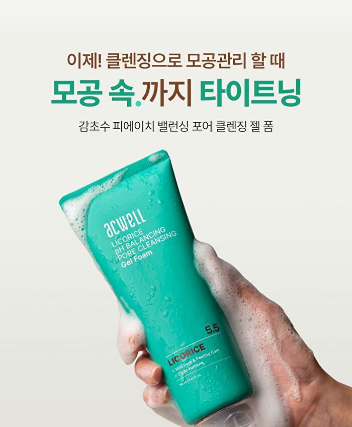 Licorice pH Balancing Pore Cleansing Gel Foam - 160ml