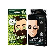 lookATME Men's Gel Eye Patches - 2 Types - Charcoal and Collagen