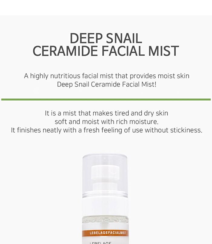 Facial Mist - 3 Types - Deep Snail Ceramide